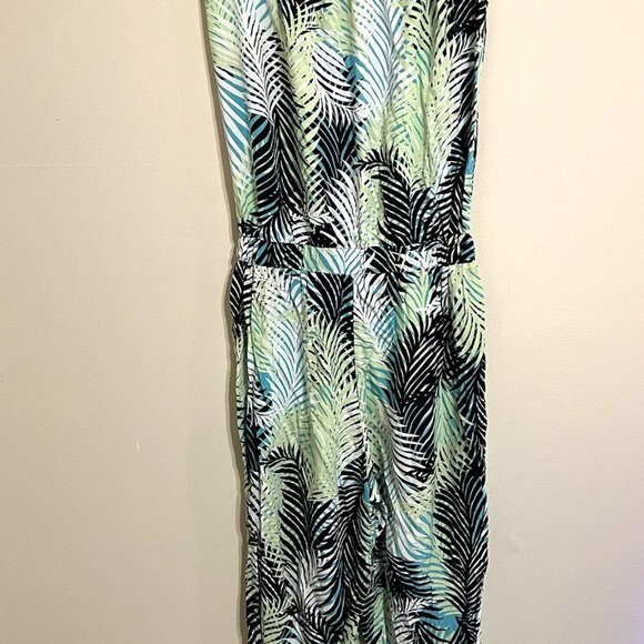 Blue Island Palm Print Strapless Jumpsuit Size S - Picture 3 of 3